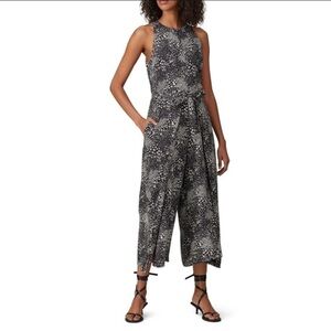 Joie Mairead D Animal-Print Draped Jumpsuit